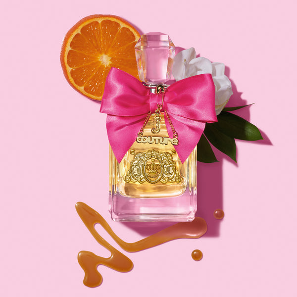 Displays the 'juicy' branded Viva La Juicy EDP 100ml bottle