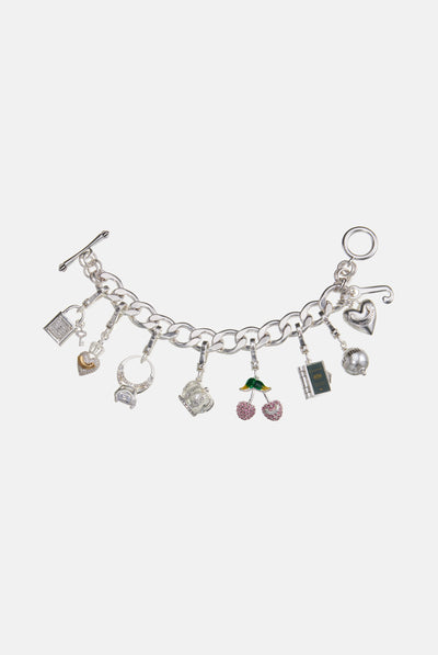 SILVER CROWN JEWEL CHARM