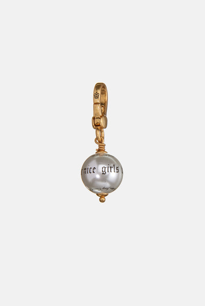 GOLD NICE GIRL PEARL CHARM