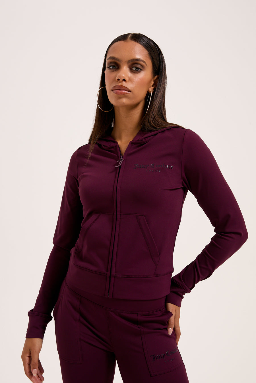 WINETASTING PEACHED ACTIVE FITTED HOODIE