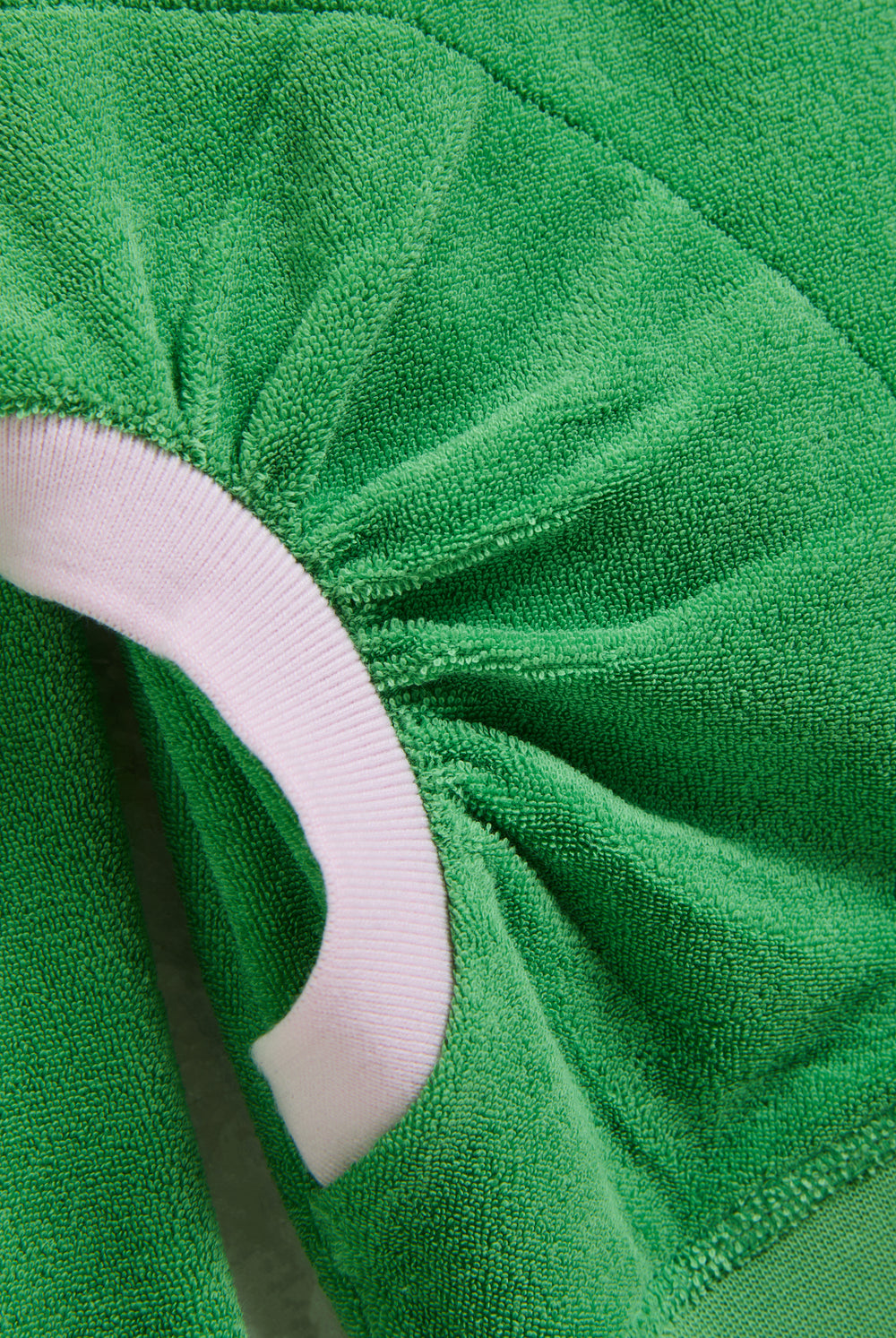 Displays the Peppermint appliqué 'juicy' branded Terry shrunken hoodie 