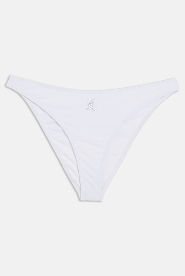 WHITE DIAMANTÉ BANDEAU BIKINI