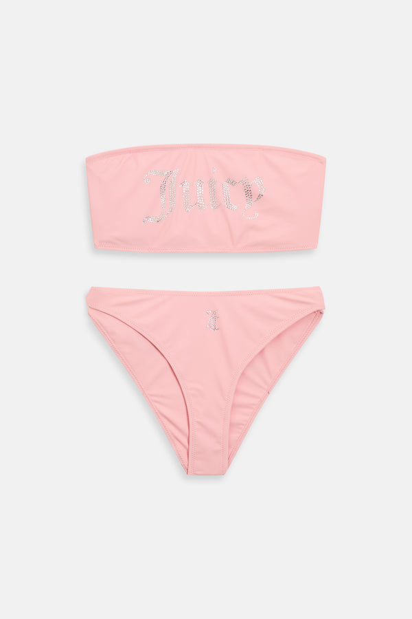 JUICY PINK DIAMANTÉ BANDEAU BIKINI