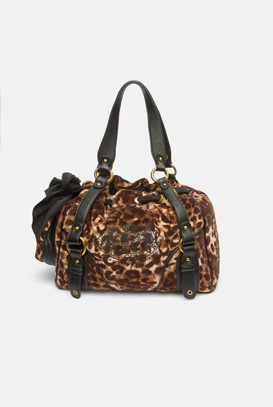 Displays the Java 'Juicy' branded leopard print daydreamer shopper bag 