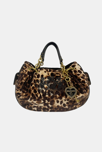 JAVA ANIMAL CHAIN HANDLE VELOUR BAG