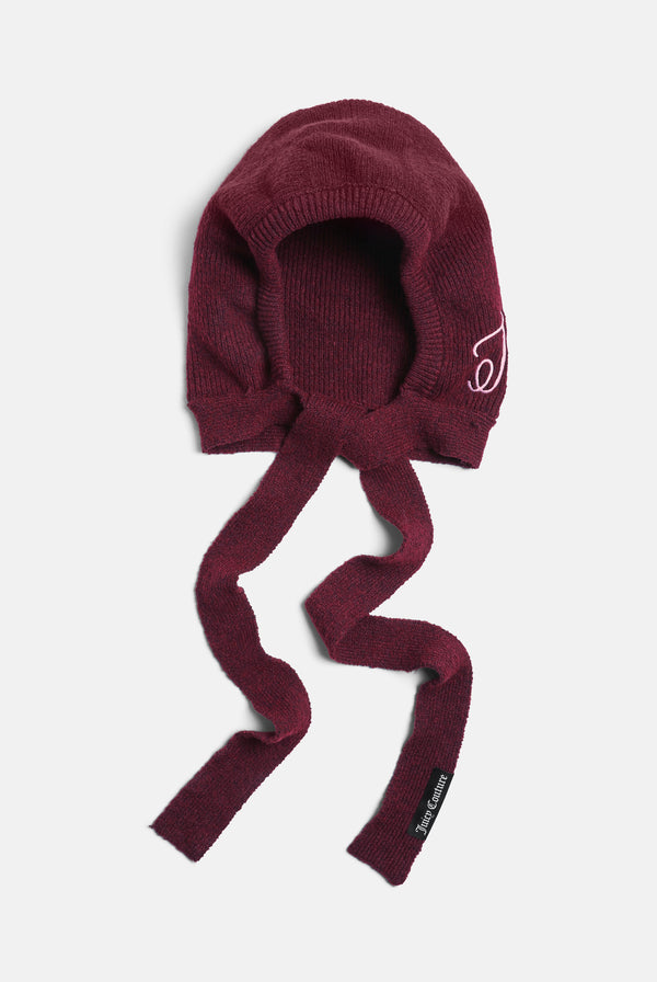 Burgundy Bonnet With Bow