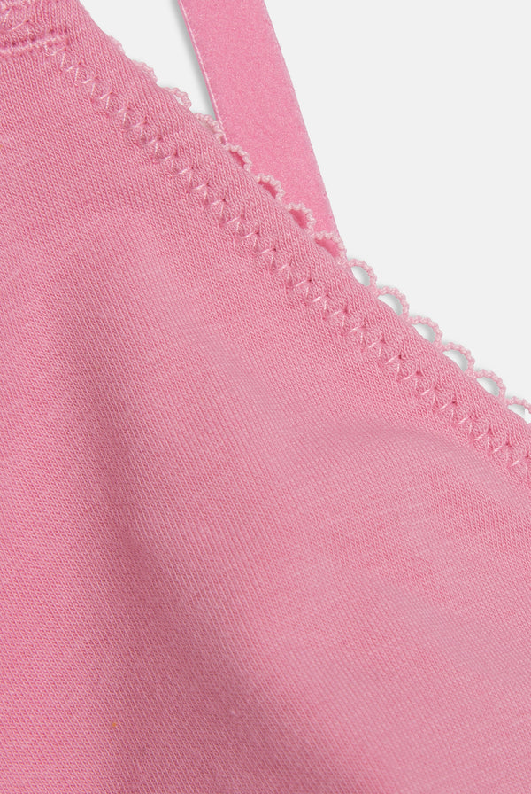 3 Pack Scallop Cotton Triangle Bralettes