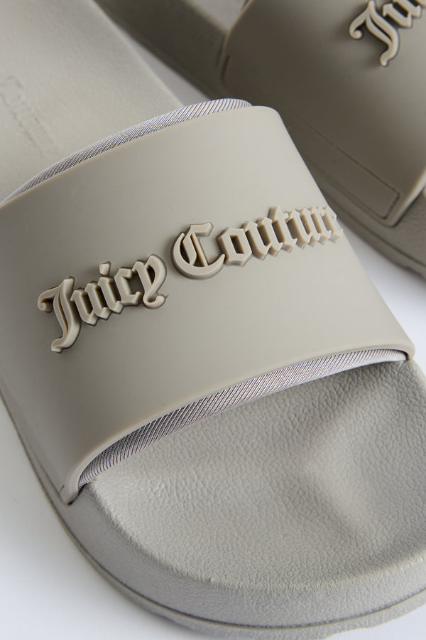 STRING STACKED LOGO EMBOSSED SLIDERS