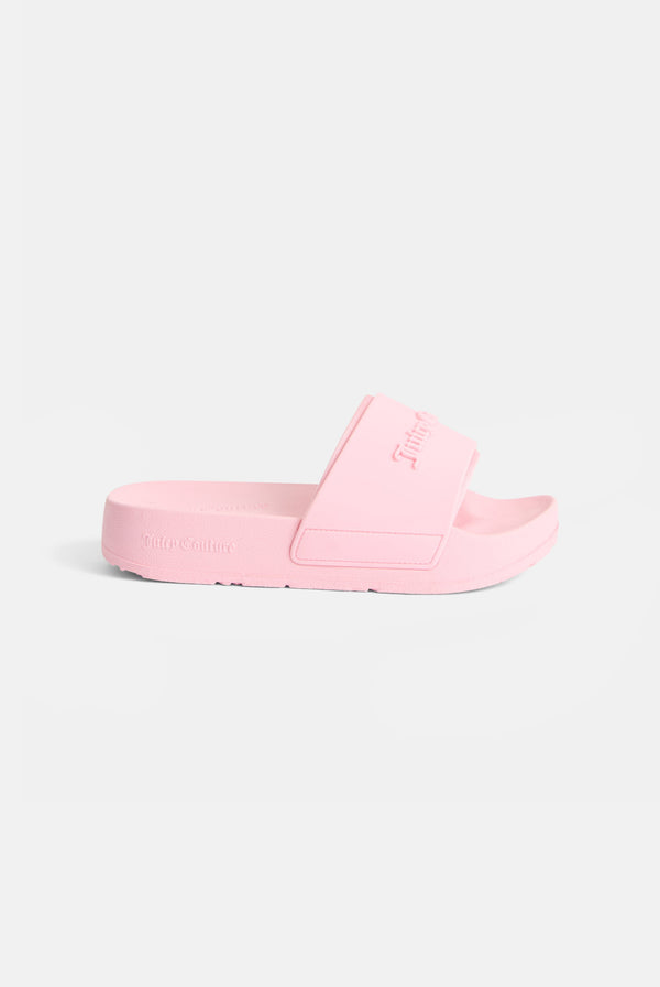 CHERRY BLOSSOM STACKED LOGO EMBOSSED SLIDERS
