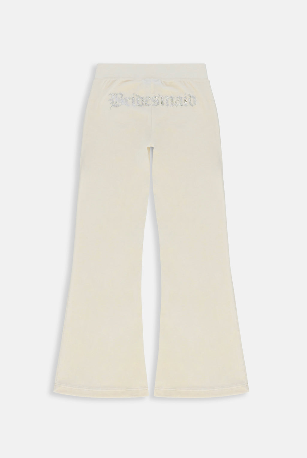 MARSHMALLOW BRIDESMAID CLASSIC VELOUR  LOW RISE TRACK PANTS