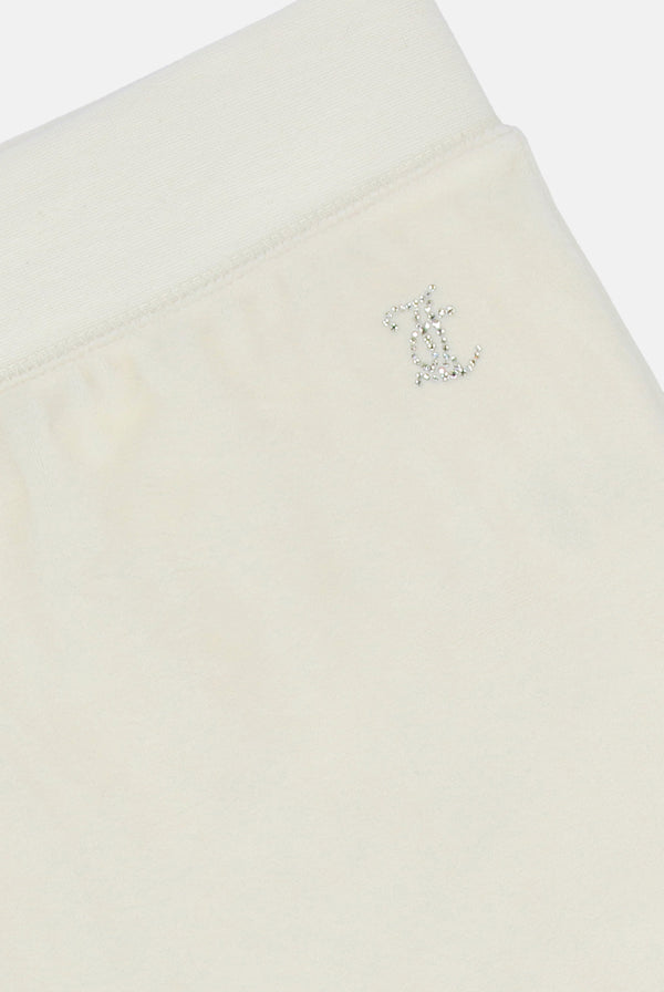 MARSHMALLOW BRIDESMAID CLASSIC VELOUR  LOW RISE TRACK PANTS
