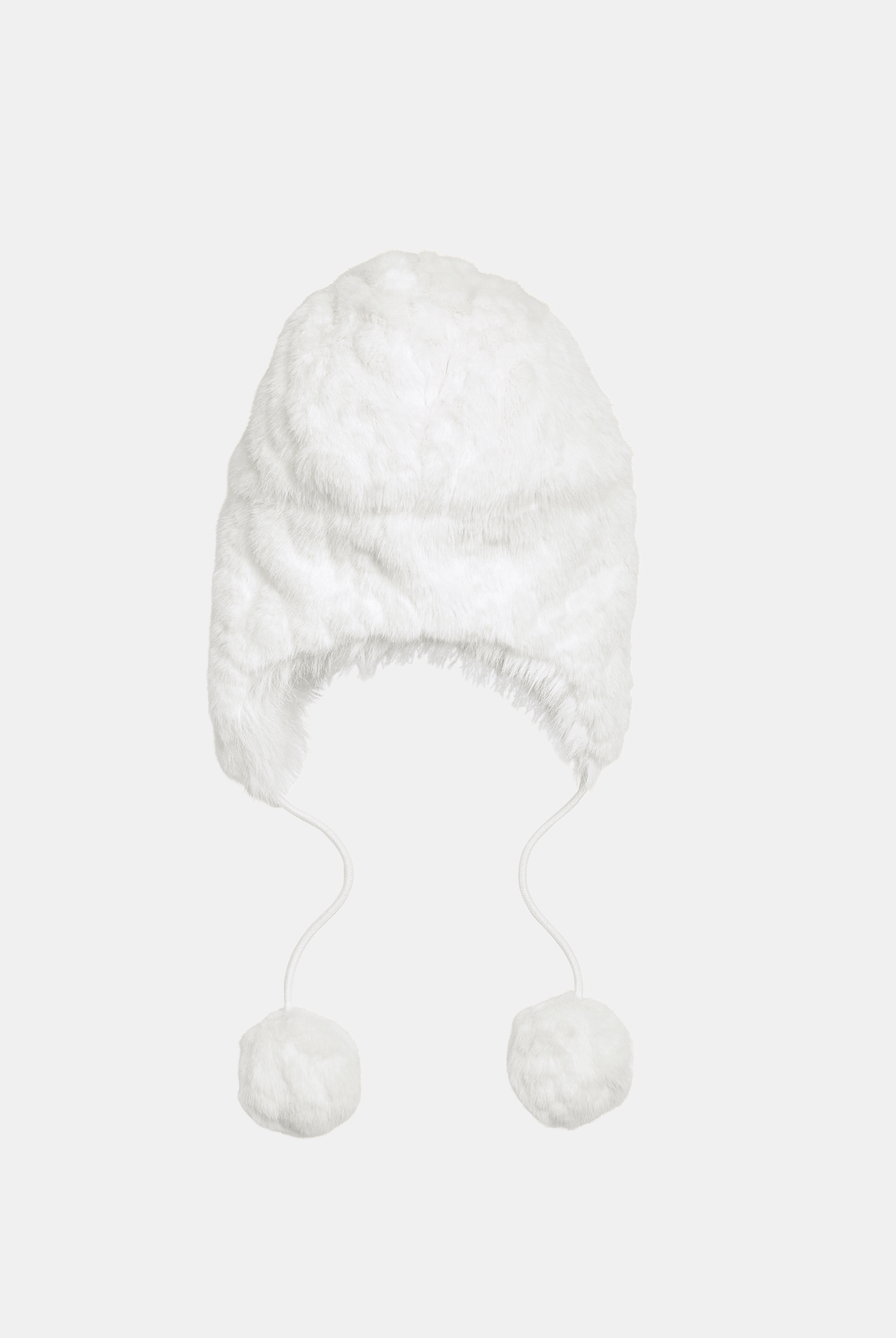 Displays the Sugar Swizzle 'Juicy' branded Cable Knit Trapper With Fur Lining