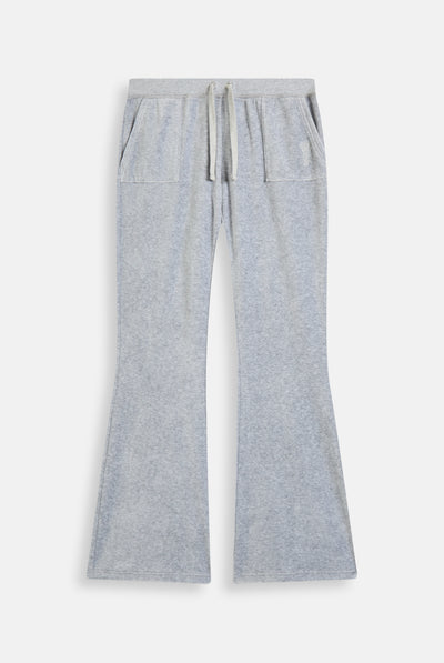 SILVER MARL ULTRA LOW RISE BAMBOO VELOUR HERITAGE POCKETED BOTTOMS