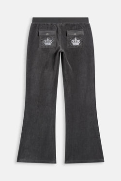 Displays the Raven 'Juicy' branded Regal Rebelle Caisa Ultra Low Rise Pant