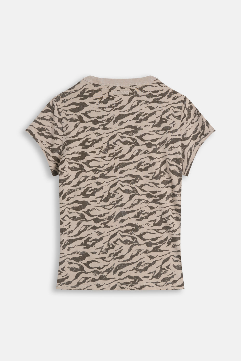 Displays the Camo Zebra 'Juicy' branded Longline T-Shirt