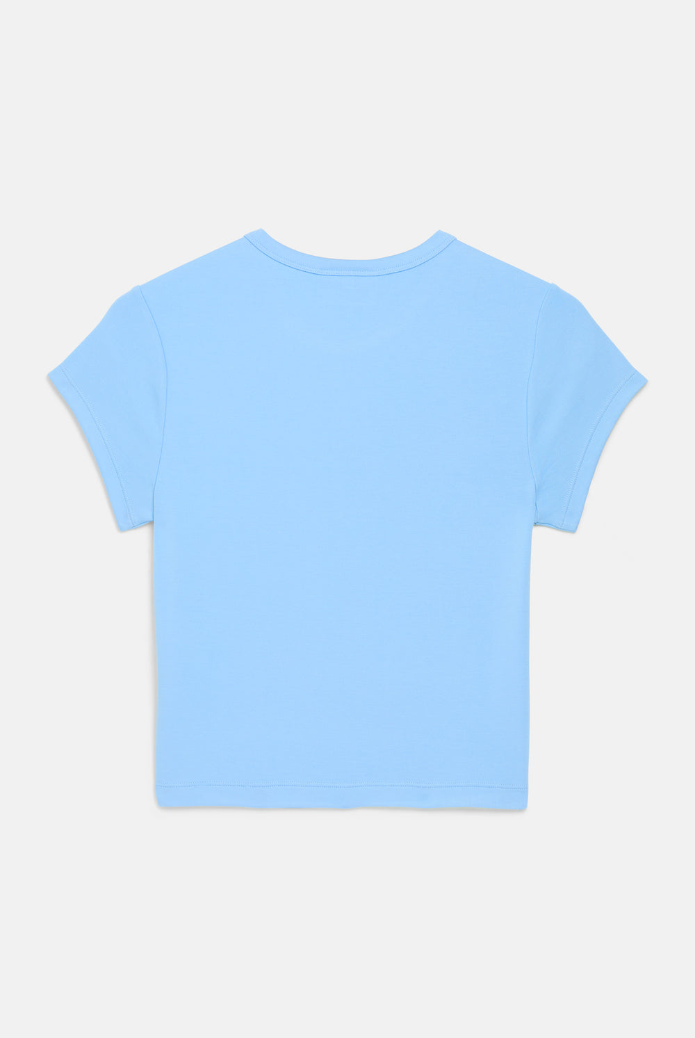 Displays the Powder Blue 'Juicy' branded Script Diamante Baby Tee