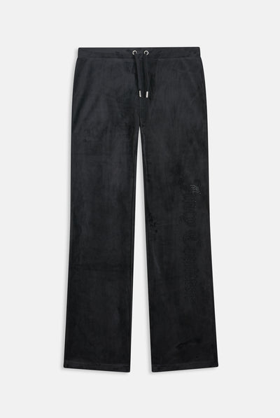 BLACK OUTLINE DIAMANTÉ CLASSIC VELOUR LOW RISE PANT
