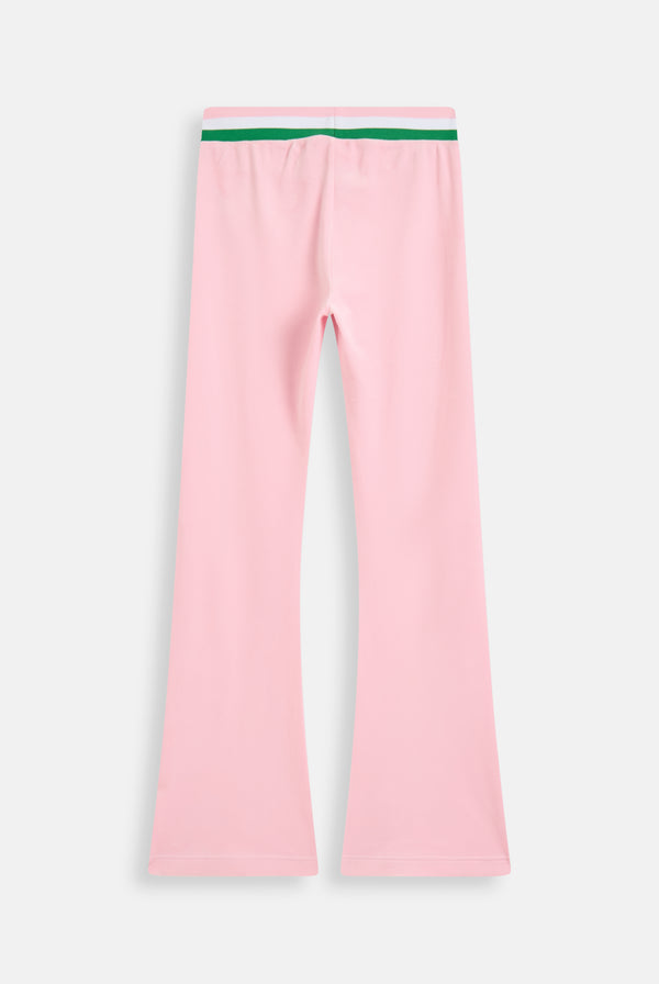 JUICY PINK RECYCLED VELOUR LOW RISE TRACKPANT