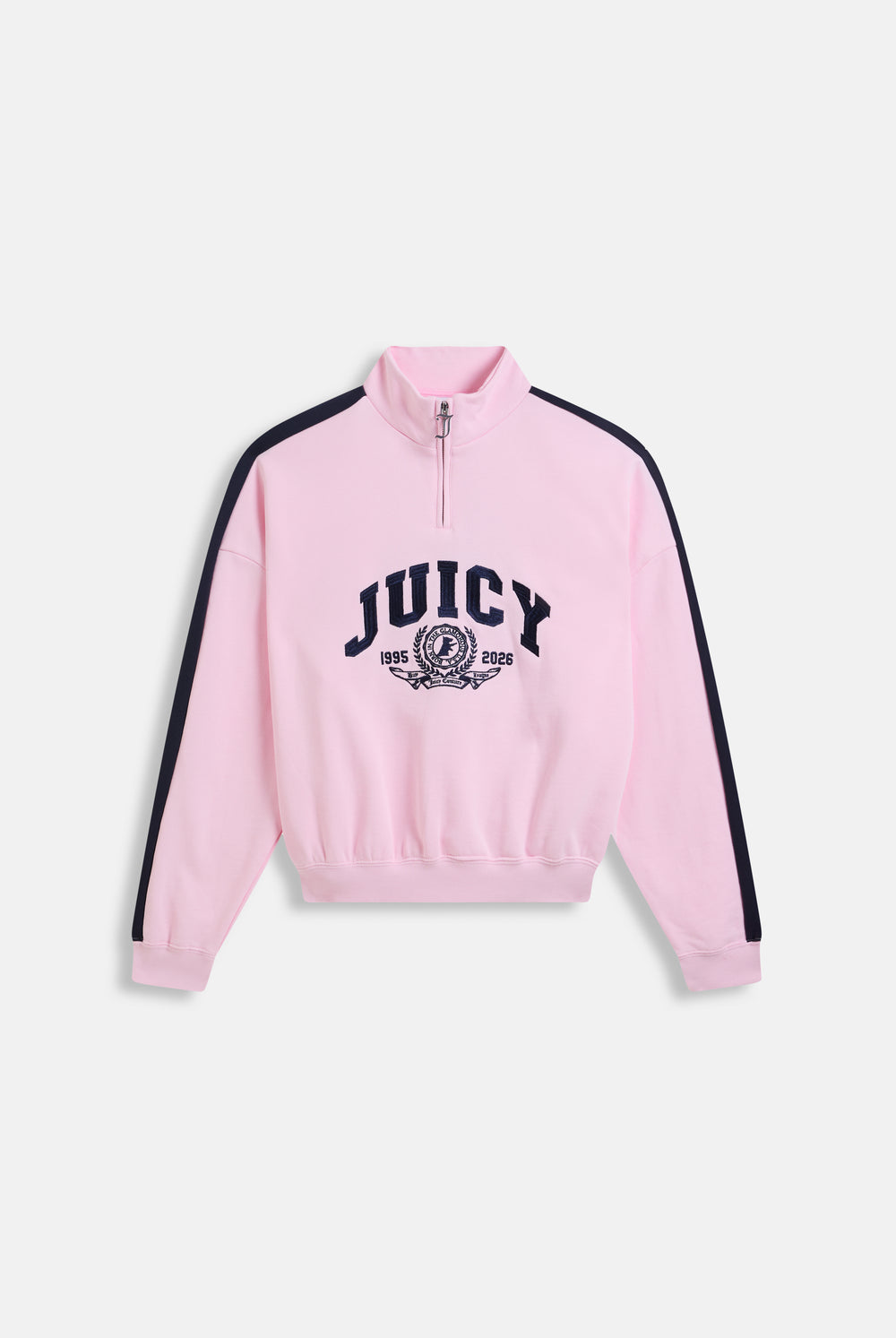 Displays the Cherry Blossom 'Juicy' branded college crest track top  