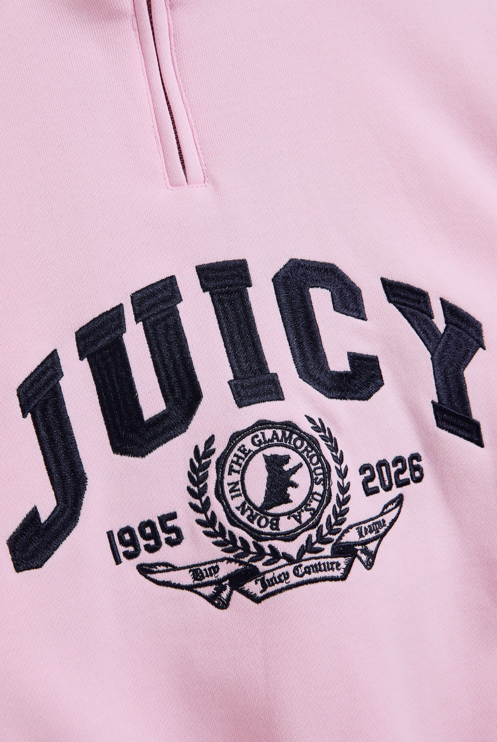 Displays the Cherry Blossom 'Juicy' branded college crest track top featuring the juicy track logo 