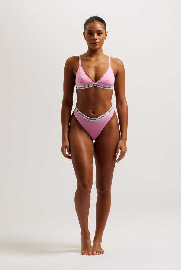 BEGONIA PINK COTTON TRIANGLE BRA