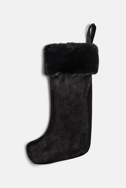 Displays the Black 'Juicy' branded Dog Crest Velour Stocking