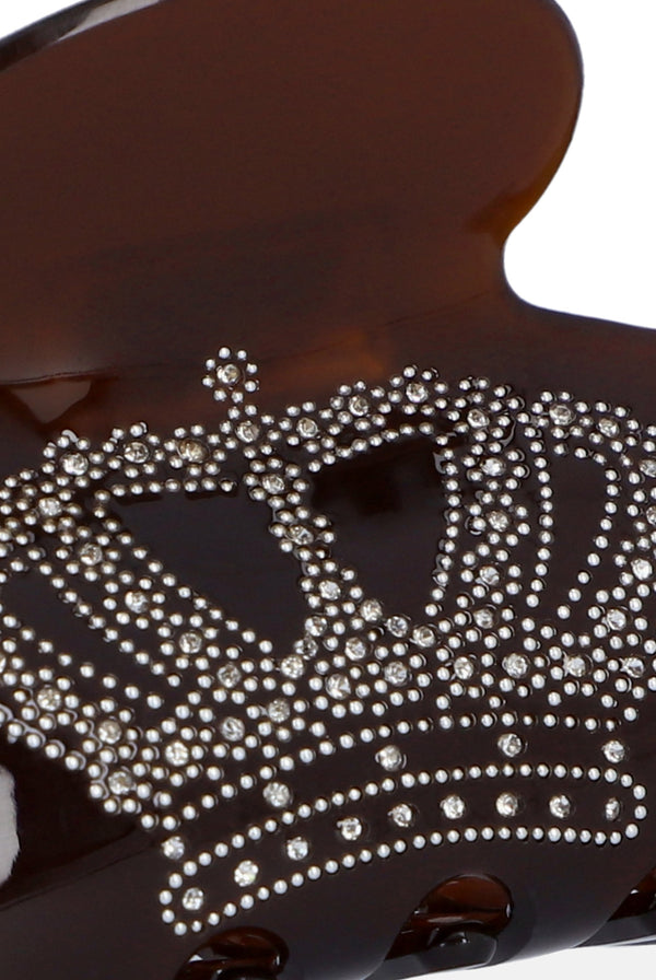 Displays the 'Juicy' branded Crown Claw Clip featuring the juicy branding 