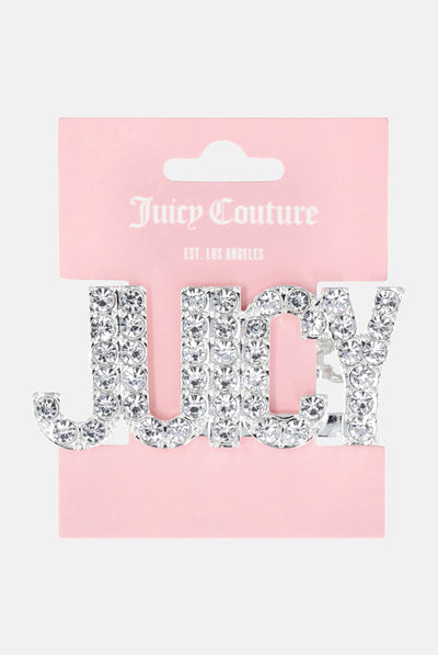 CRYSTAL SILVER JUICY HAIR CLIP