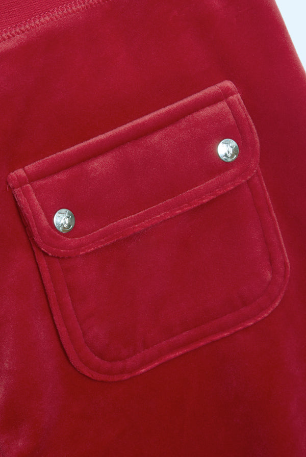 ASTOR RED CLASSIC VELOUR DEL RAY POCKETED BOTTOMS