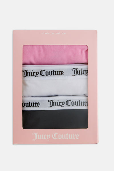 MULTI PACK OF 3 COTTON BRANDED WAISTBAND BRIEFS