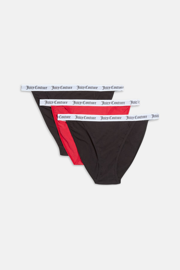 Multi Pack Of 3 Cotton Branded Waistband Briefs