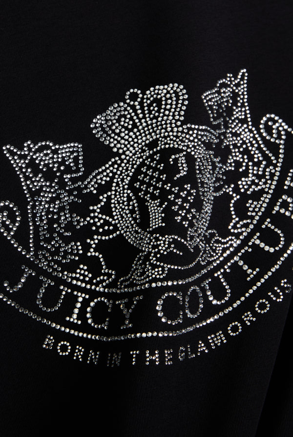 BLACK DOG CREST DIAMANTÉ TSHIRT