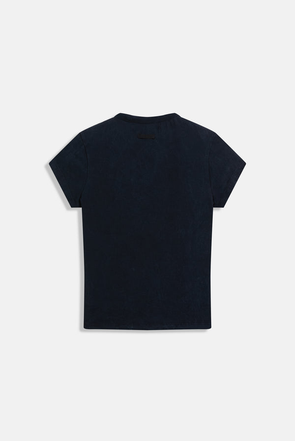 Displays the black washed 'Juicy' branded juicy Couture jeans longline tee 
