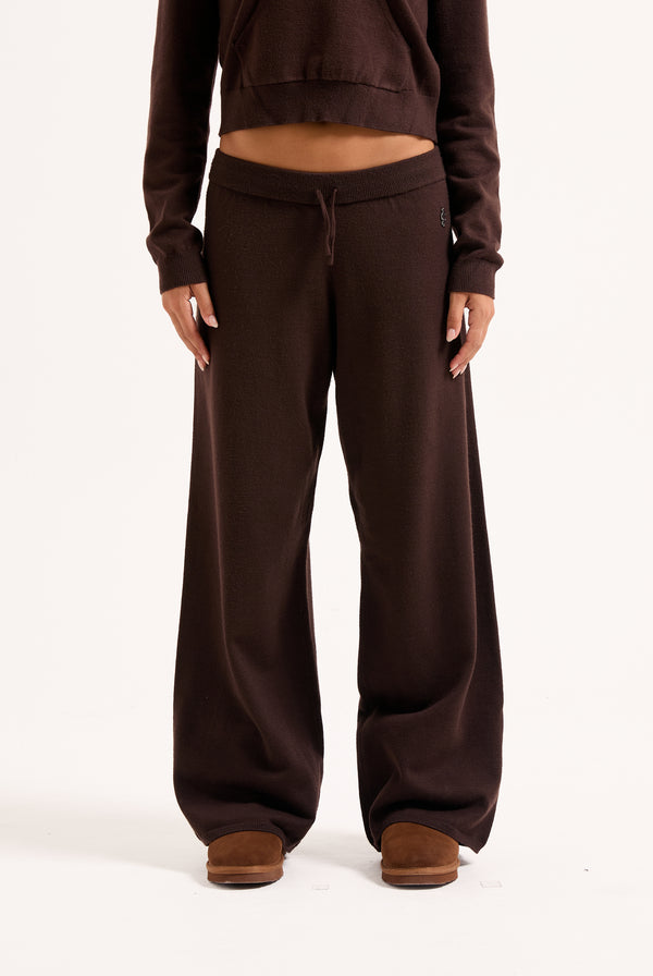 JAVA HERITAGE KNIT MID RISE WIDE LEG BOTTOMS