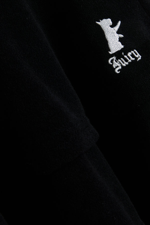 Displays the Black Heritage 'Juicy' branded smoked tier skirt featuring the juicy branding 