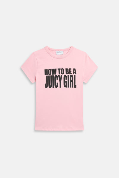 JUICY PINK HOW TO BE A JUICY GIRL T-SHIRT