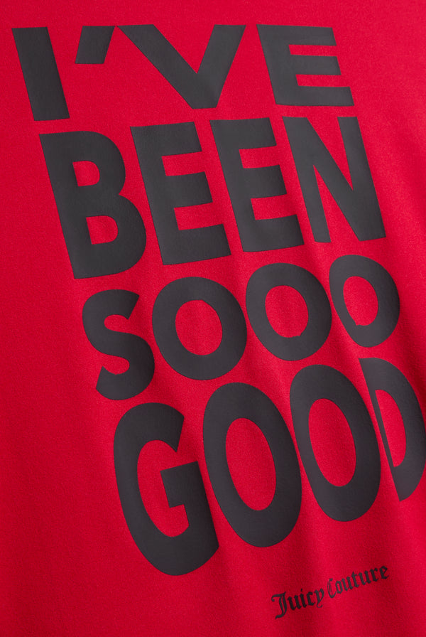 Displays the toreador 'Juicy' I've been good pyjama set featuring the I've been sooo good branding 