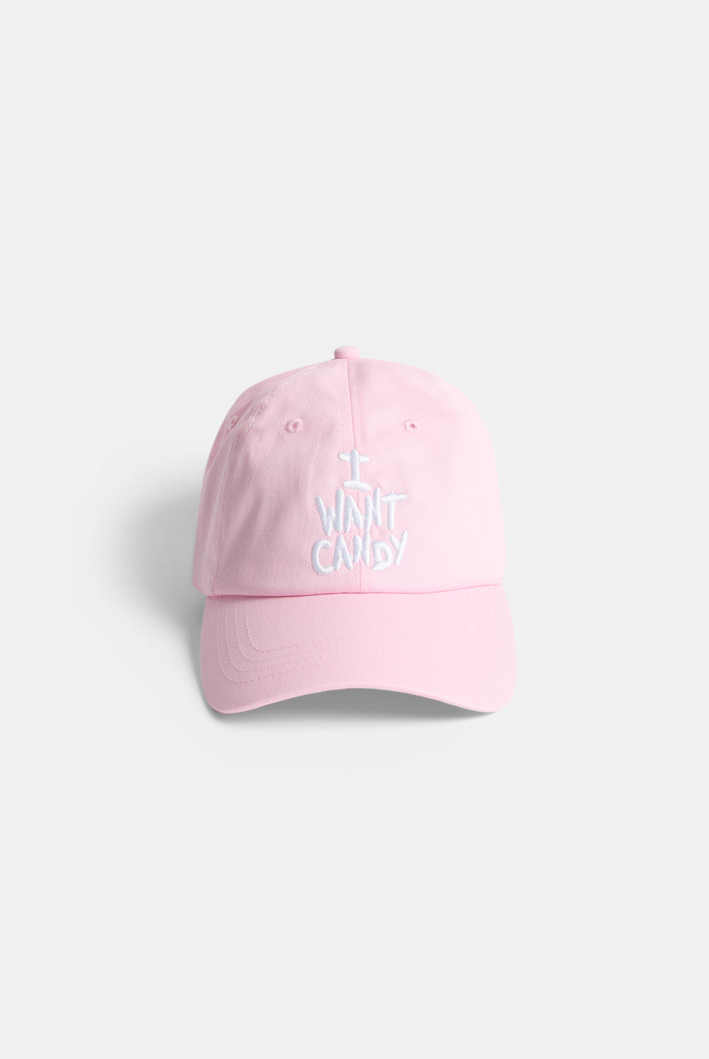 Displays the Cherry Blossom 'Juicy' branded  I want candy baseball cap 