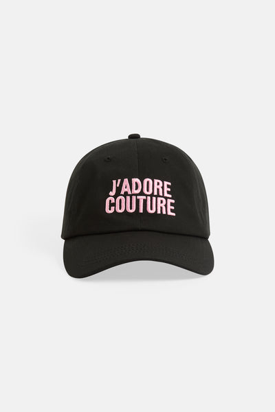 BLACK J'ADORE COUTURE CAP
