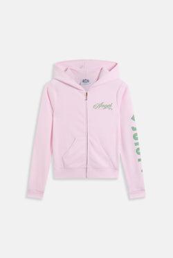 Display the Cherry Blossom 'Juicy' branded angel heritage hoodie 