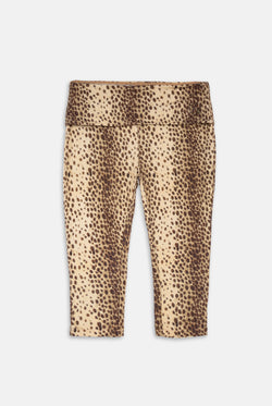 Displays the natural cheetah print 'juicy' branded roll down capri 