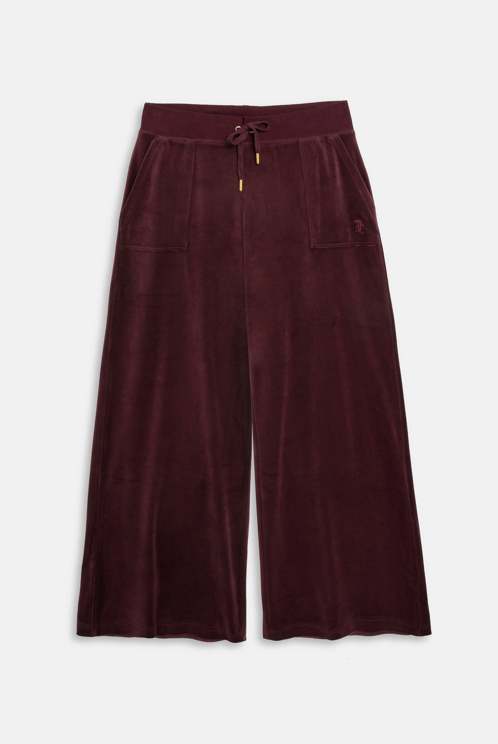 Winetasting Wide Leg Classic Velour Track Pant