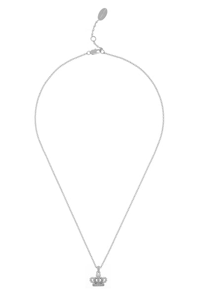 SILVER TONE ICON CROWN PENDANT