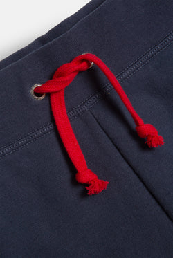 Displays the Mood Indigo 'Juicy' branded fleece booty shorts 