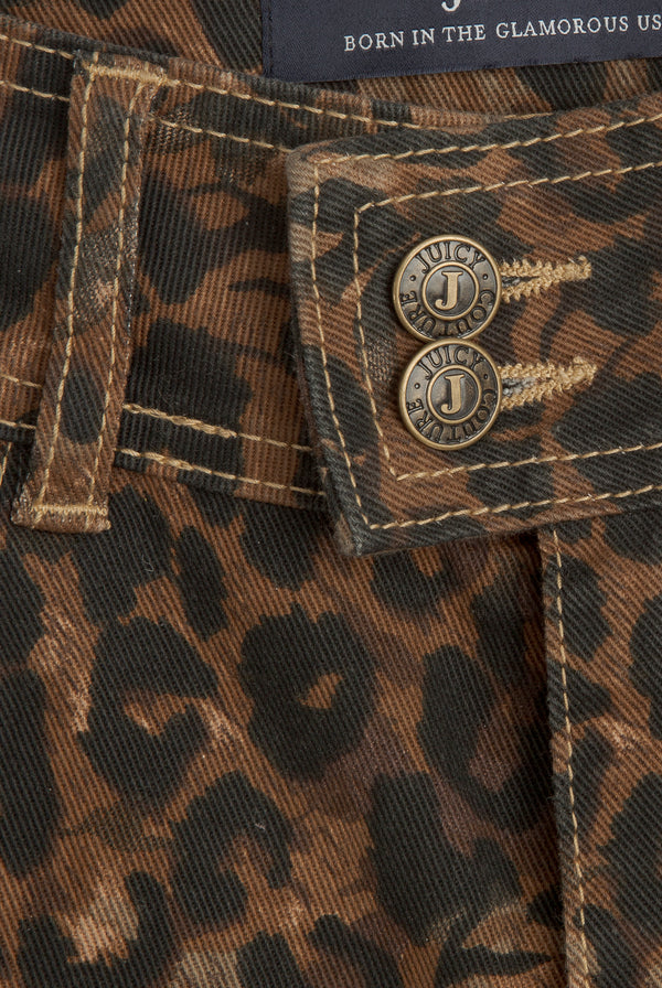 ANIMAL LOW RISE FLARED JEANS