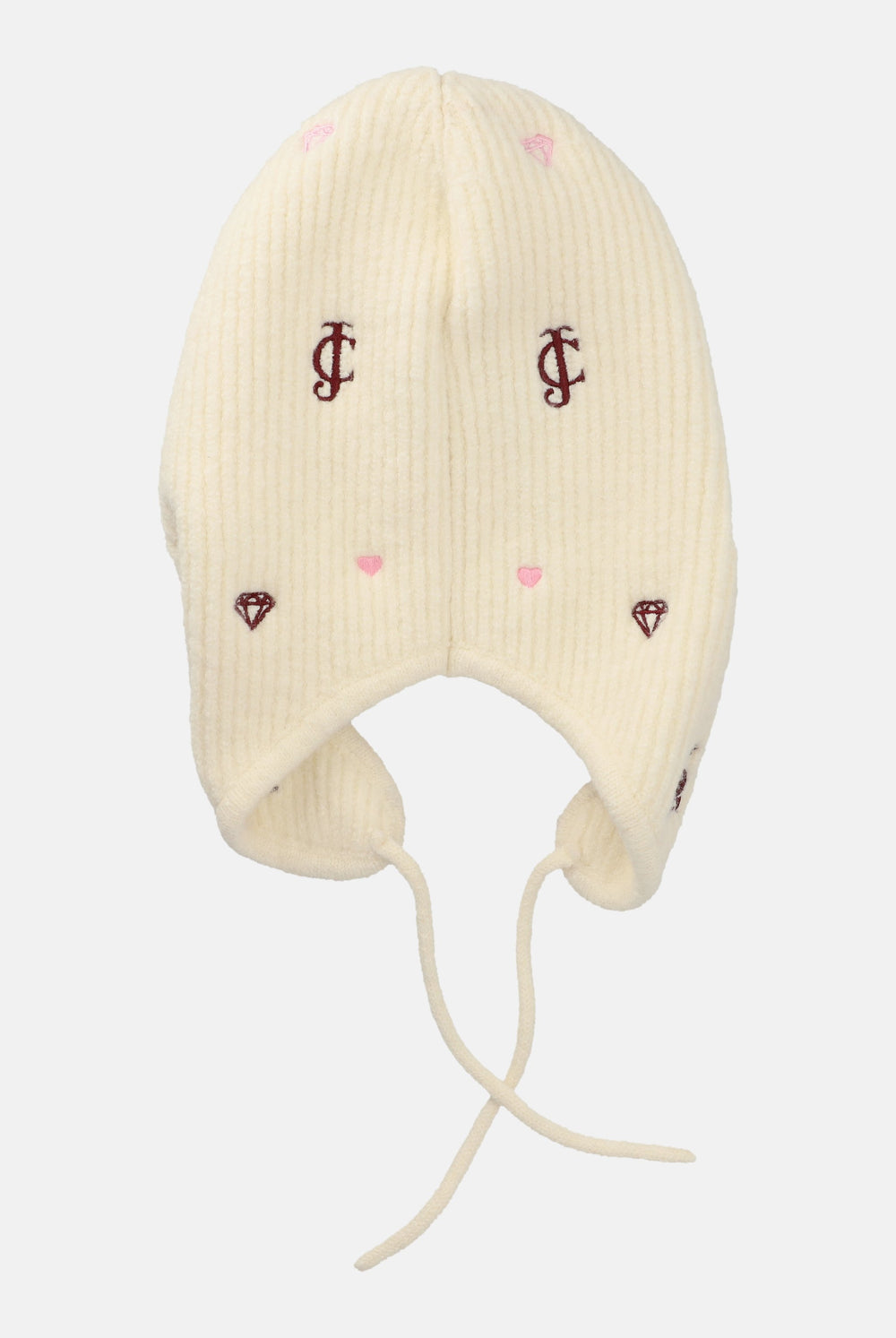 Sugar Swizzle Knitted Trapper Hat With Embroidery
