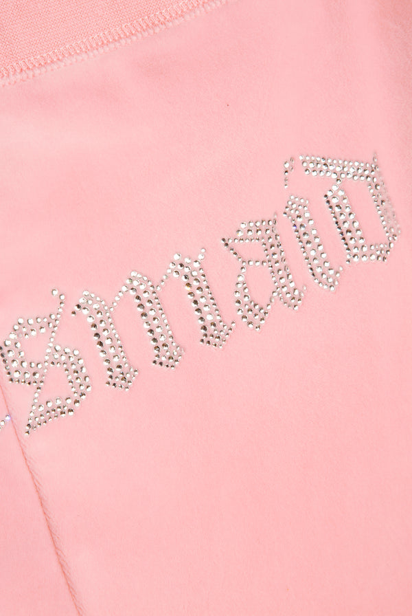 JUICY PINK BRIDESMAID CLASSIC VELOUR  LOW RISE TRACK PANTS