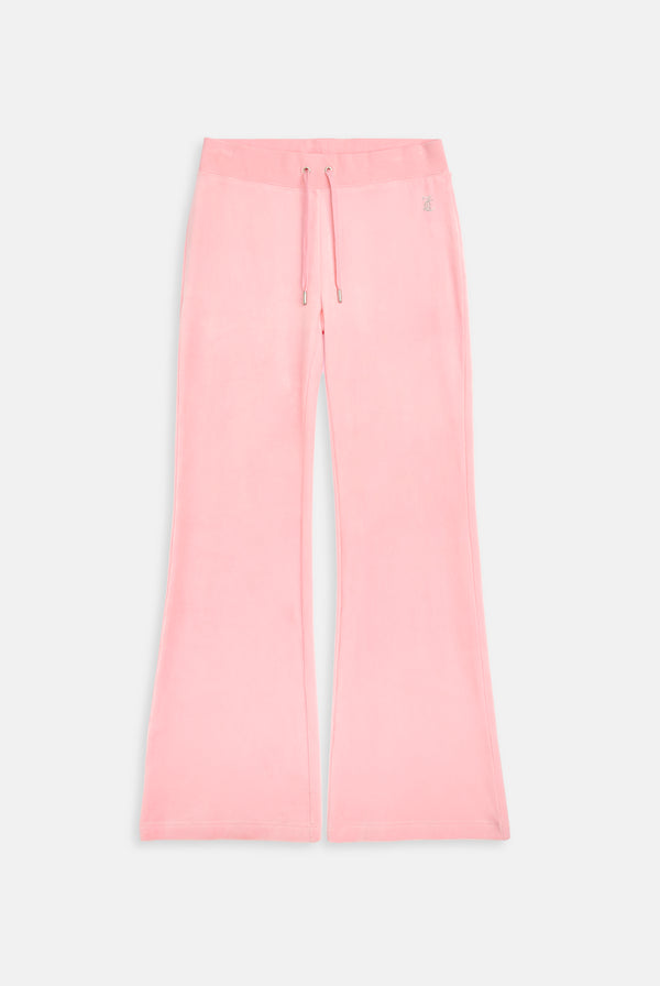 JUICY PINK BRIDESMAID CLASSIC VELOUR  LOW RISE TRACK PANTS