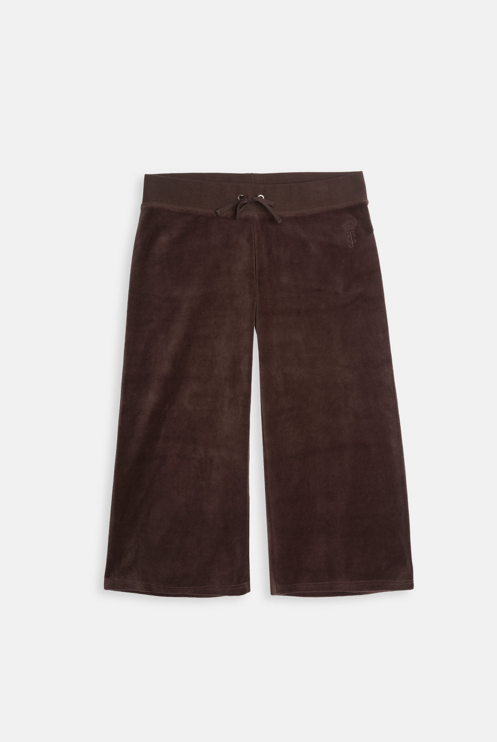 Displays the Java 'Juicy' branded OG straight pocketed capri pants