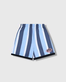 Displays the Blue Striped 'Juicy' branded juicy by pleasure shorts 